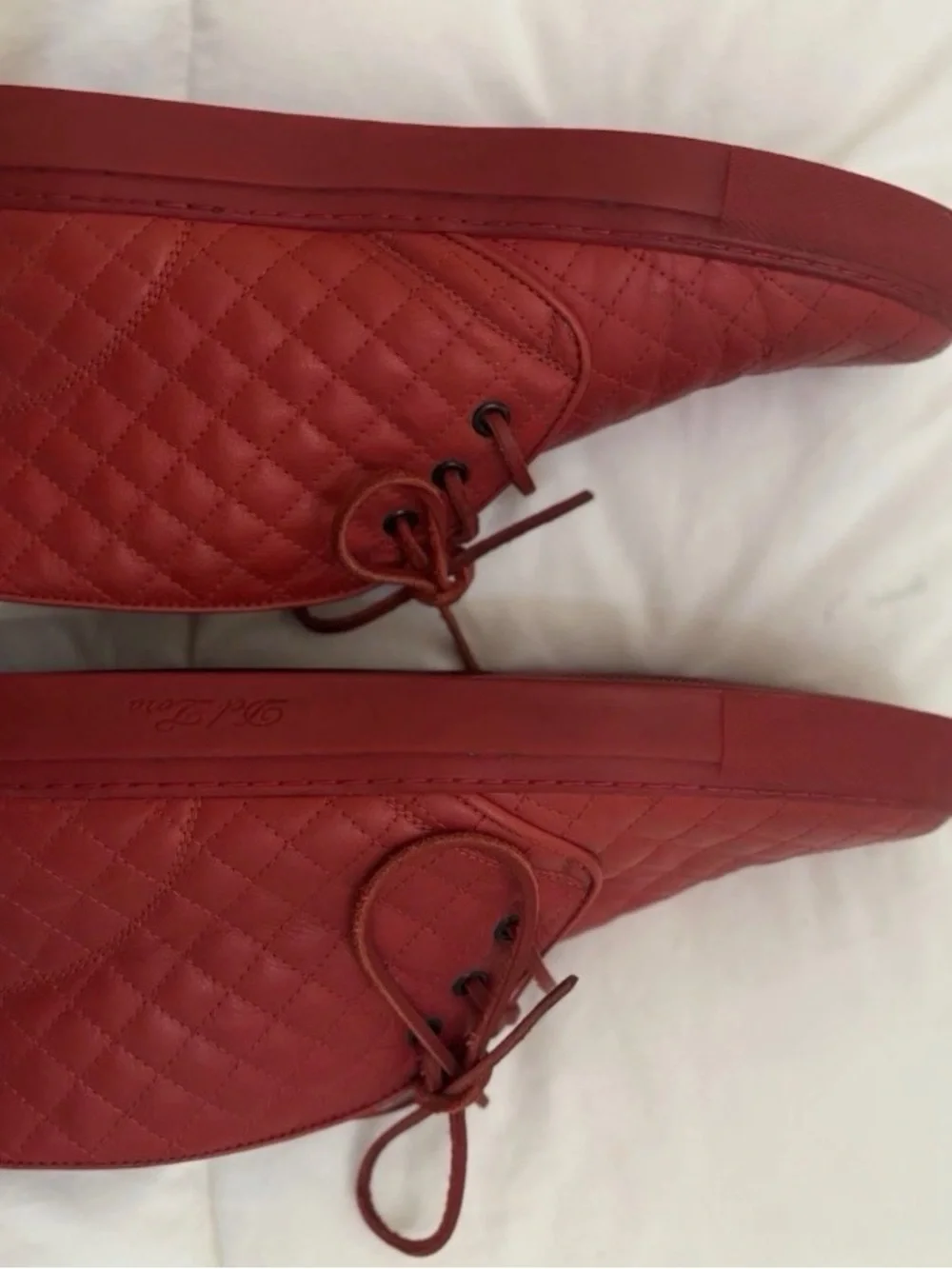 Del Toro Men's Quilted Chukka Red Lace-Up Shoes Size 9.5